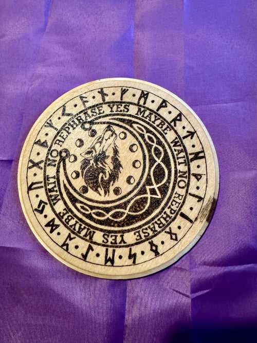 Howling Wolf Rune Pendulum Board